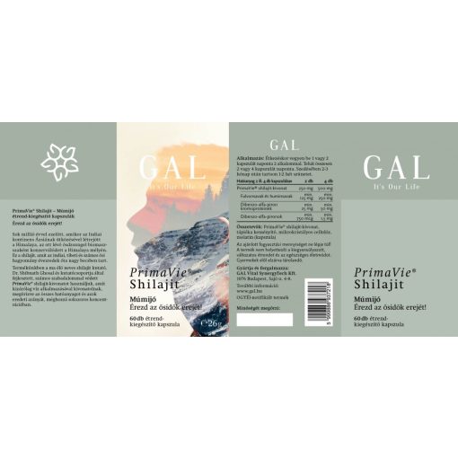 GAL PrimaVie® Shilajit (Múmijó tartalmú) kapszula - 60 db