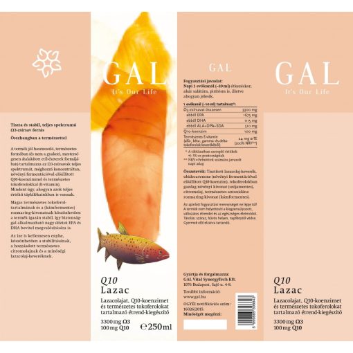 GAL Q10 koenzimes lazacolaj 250ml