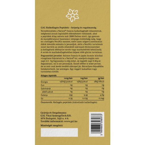 GAL Halkollagén peptidek 150g